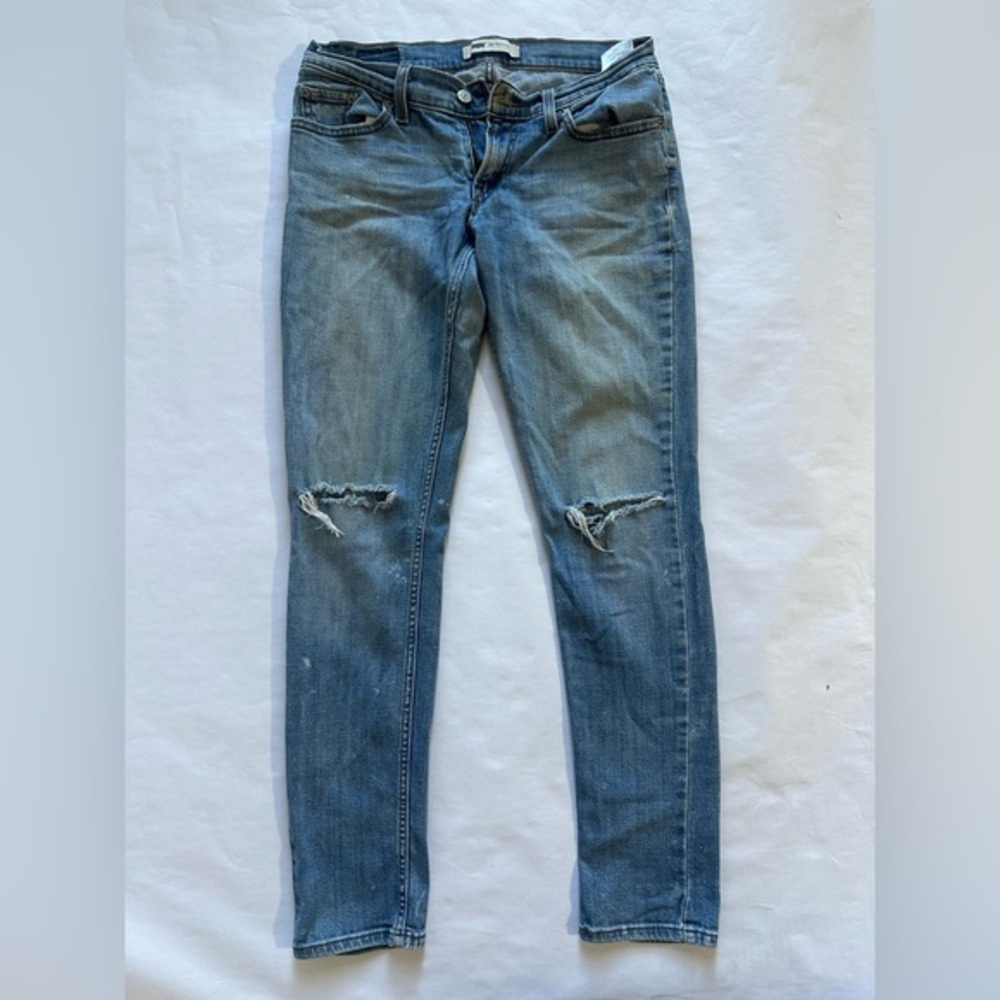 Classic Blue Distressed Women's Jeans